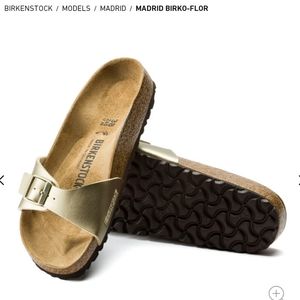 NWT Metallic Gold BIRKENSTOCK birko-flor women's size 6